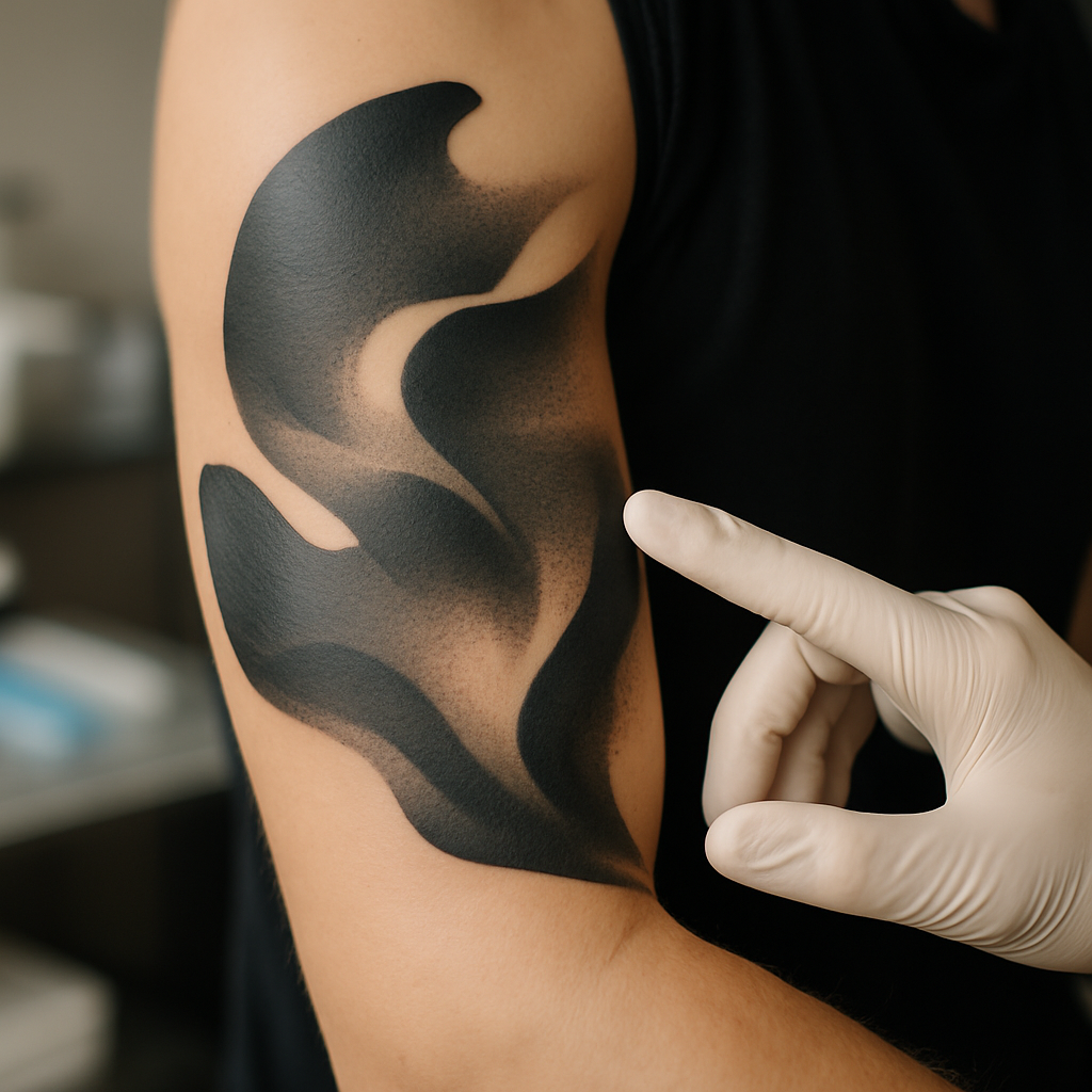Blackwork Schatten Tattoos bei House of Jayde – Sichere Kunst